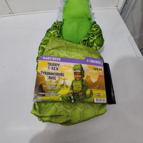 2PC TODDLER TRICKY T-REX HOODED T-REX COSTUME SET - 6-12M - GREEN image 2