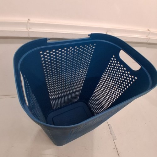 MIND READER SLIM LAUNDRY VENTILATED HAMPER WITH LID - 60L - BLUE - (MODEL: HBIN60-BLU) image 6