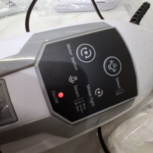 TORDER FLOOR STEAM CLEANER SPIN MOP WITH ATTACHMENTS - WHITE (MODEL: HY-803) image 2