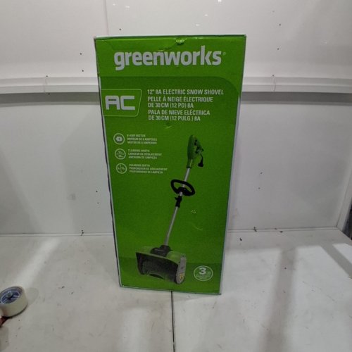 GREENWORKS PRO CORDED ELECTRIC SNOW SHOVEL - 8AMP - 12" - GREEN (MODEL: GBSS08000/2600802) image 5
