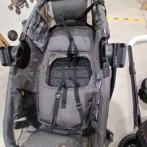 EVENFLO PIVOT XPLORE ADVENTURER ALL-TERRAIN STROLLER WAGON WITH PUSH OR PULL HANDLE - GREY/YELLOW (MODEL: 19162343) image 4