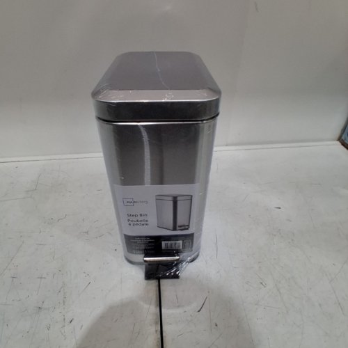 MAINSTAYS STEP BIN - 5L - STAINLESS STEEL image 2
