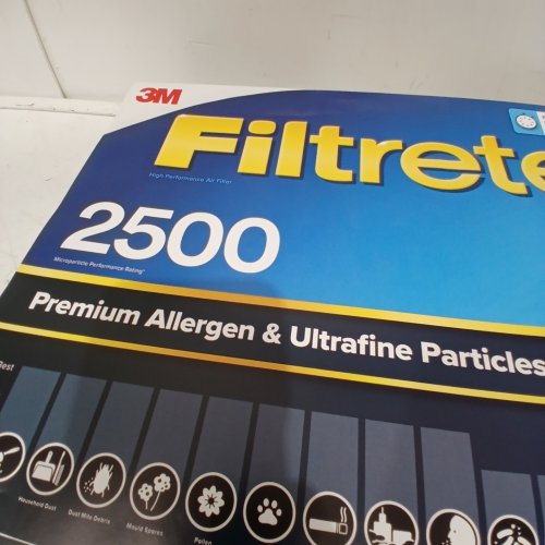 2PK 3M FILTRETE ALLERGEN AND ULTRAFINE PARTICLES REDUCTION AIR FILTER 2500 MPR - 20 X 25 X 1 - BLACK image 2