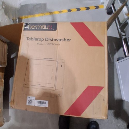 HERMITLUX COUNTERTOP DISHWASHER WITH 7 WASHING PROGRAMS, LED LIGHT, BUILD IN WATER TANK - 5L - WHITE/BLACK (MODEL: HDW5CW01) image 4