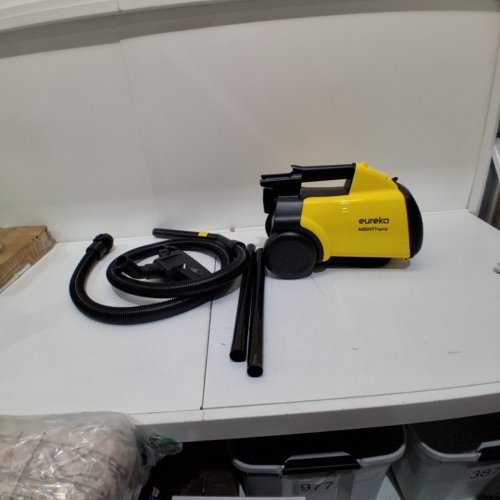 EUREKA MIGHTY MITE CORDED CANISTER BAG VACUUM CLEANER WITH ACCESSORIES - YELLOW - (MODEL: 3670G) image 3