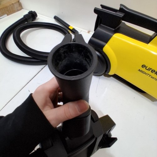 EUREKA MIGHTY MITE CORDED CANISTER BAG VACUUM CLEANER WITH ACCESSORIES - YELLOW - (MODEL: 3670G) image 4