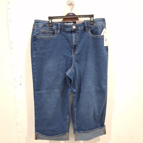 WOMEN'S LANE BRYANT DENIM CAPRI JEANS - 20- BLUE image 2