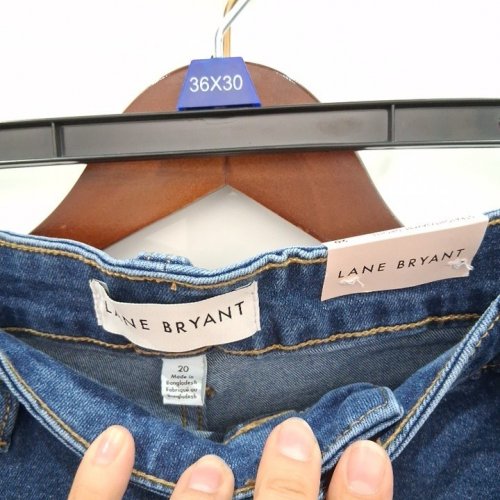 WOMEN'S LANE BRYANT DENIM CAPRI JEANS - 20- BLUE image 3