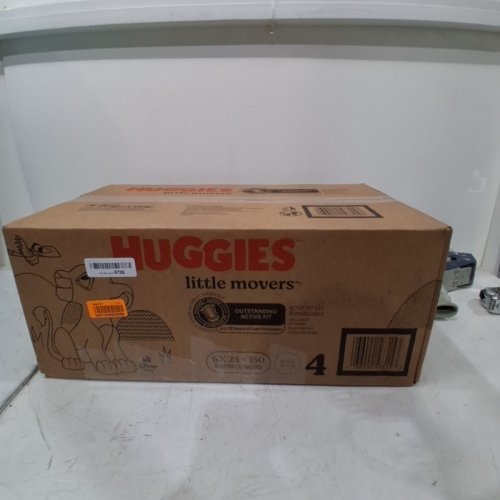150PK HUGGIES LITTLE MOVERS DIAPERS - SIZE 4 - WHITE image 2