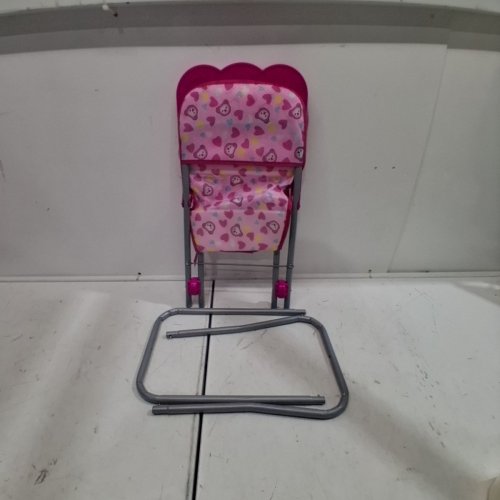 FOLDING BABY DOLL HIGH CHAIR - PINK image 2