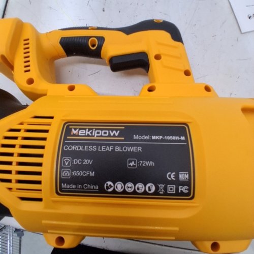 VEKIPOW CORDLESS LEAF BLOWER - 20 V, 72WH, 650 CFM - YELLOW / BLACK (MODEL: MKP-1050H-M) image 3