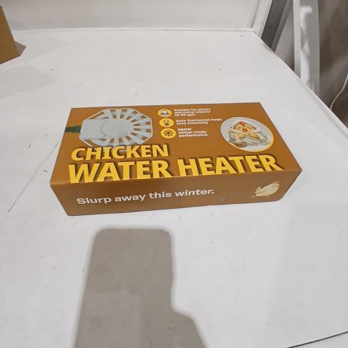 CHICKEN WATER HEATER HEATED WATER BASE -14.5'' - SILVER image 2