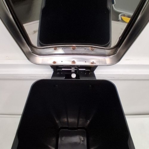 MODERN THIN STEP TRASH BIN - 15GAL - STAINLESS STEEL image 3