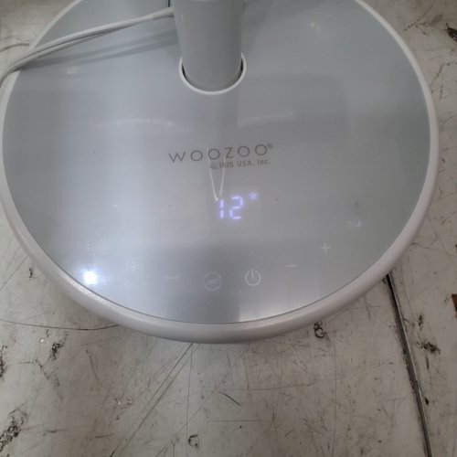 IRIS USA WOOZOO PEDESTAL STANDING FAN WITH REMOTE - 12SPEEDS - WHITE\GREY (MODEL:100137) image 2
