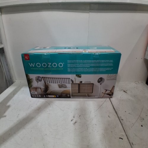 IRIS USA WOOZOO PEDESTAL STANDING FAN WITH REMOTE - 12SPEEDS - WHITE\GREY (MODEL:100137) image 6