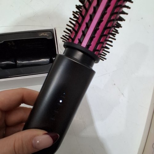 BIG WAVE PORTABLECORDLESS CURLING BRUSH - 8" - BLACK/PINK (MODEL: GT2305) image 2