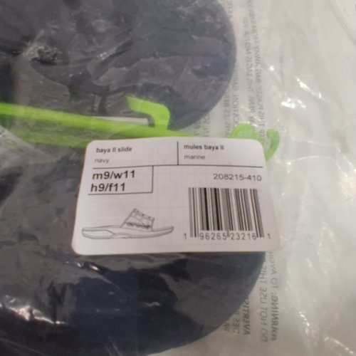 UNISEX CROCS BAYA SLIDE CLOG SANDALS - MEN'S 9 - WOMEN'S 11 - NAVY image 2