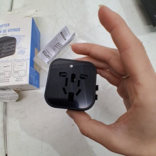 MERKURY UNIVERSAL TRAVEL ADAPTER - 100-240 V, 800W MAX 110 V, 1840W MAX 230 V - BLACK (MODEL: JY-3015) image 3
