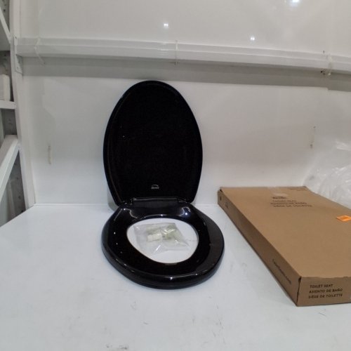 BEMIS SLOW-CLOSE ENAMELED TOILET SEAT - STANDARD - GLOSSY BLACK (MODEL: 047) image 2
