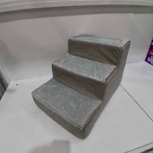 3-tier PET STAIRS 13" X 15" X 7" - GREY/LIGHT BLUE image 2