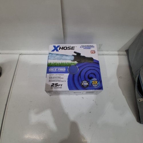 BIG BOSS XHOSE PRO DAC-5 HIGH PERFORMANCE LIGHTWEIGHT EXPANDABLE GARDEN HOSE WITH BRASS FITTINGS, 25FT - BLUE image 2