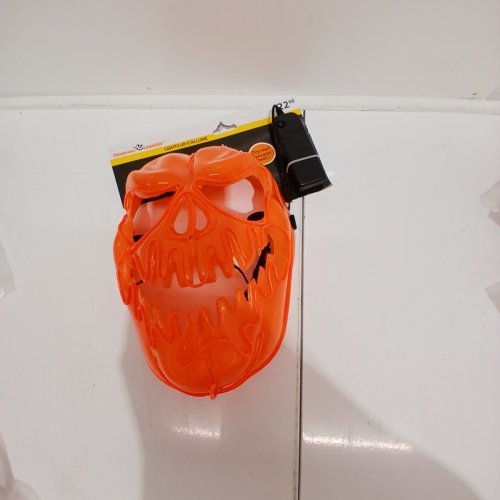 WAY TO CELEBRATE! LIGHT-UP JACK-O-LANTERN MASK - ORANGE image 2