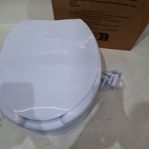 UNIVERSAL 5" RAISED TOILET SEAT WITH SCREW ROD LOCKING - WHITE - (MODEL: FBL760601) image 2