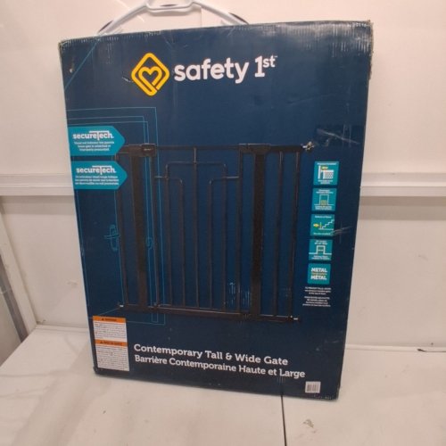 SAFETY 1ST CONTEMPORARY TALL & WIDE GATE WITH SECURETECH - 29"-47" X 36" - BLACK (MODEL: GA176CBLKF2) image 2