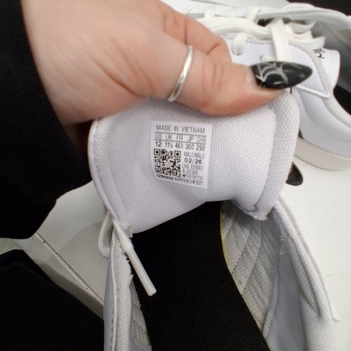 MEN'S ADIDAS BARREDA SNEAKERS - 12 - WHITE BLACK/GREY (STYLE: JI2306/2974610/1976667) image 4