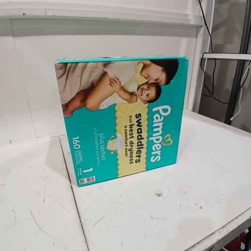 160PK PAMPERS SWADDLERS BEST DRYNESS DISPOSABLE DIAPERS - SIZE 1 (8-14LB) image 2