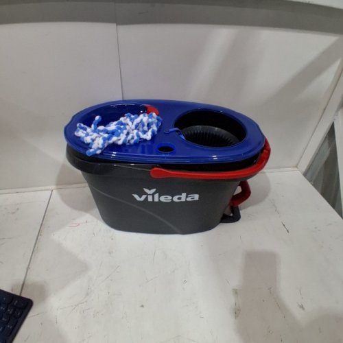 VILEDA EASYWRING RINSECLEAN SPIN MOP & BUCKET SYSTEM - GREY/BLUE image 2