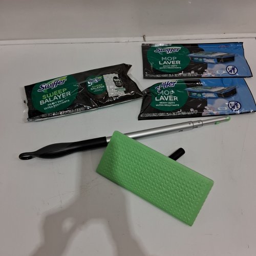 SWIFFER 2-IN-1 SWEEP AND MOP DELUXE KIT FOR MULTISURFACE USE - GREEN/BLACK image 2