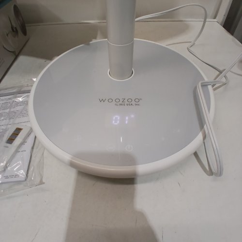 WOOZOO BY IRIS 360°PEDESTAL FAN WITH REMOTE- WHITE/GREY (MODEL: STF-360DC) image 2