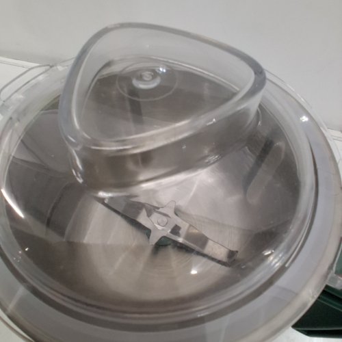 ELECTRIC WET AND DRY GRINDER WITH 3 STAINLESS STEEL BLADES - 500W - STAINLESS STEEL / GREEN image 3