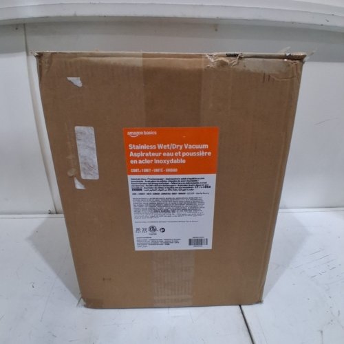 AMAZON BASICS STAINLESS WET/DRY VACUUM - 4 GAL 120 V AC 60HZ 8A - STAINLESS STEEL / BLACK (MODEL: B09T3W8VSY) image 2