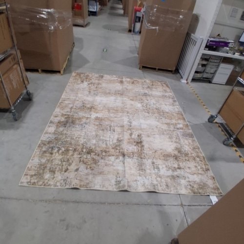 WASHABLE NON-SLIP MODERN PATTERN AREA RUG - 8FT X 10FT - BEIGE image 3