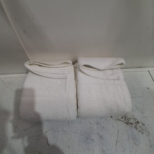 2PC GRANDEUR HOSPITALITY BATH TOWELS - 30" X 52" - WHITE (MODEL: 4500995) image 2