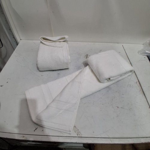 2PC GRANDEUR HOSPITALITY BATH TOWELS - 30" X 52" - WHITE (MODEL: 4500995) image 3