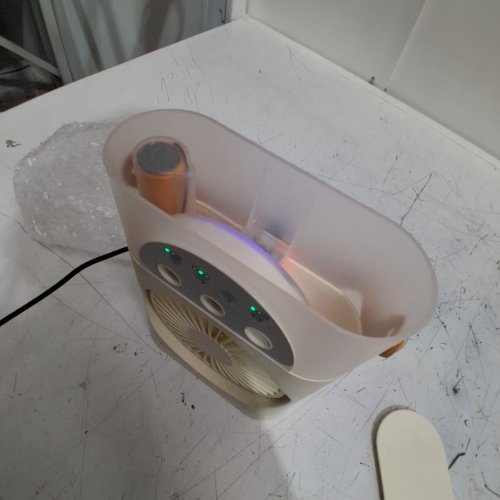 SMALL PORTABLE MISTING SPRAY AIR COOLING FAN WITH LIGHTS - TAN (MODEL : F9) image 2