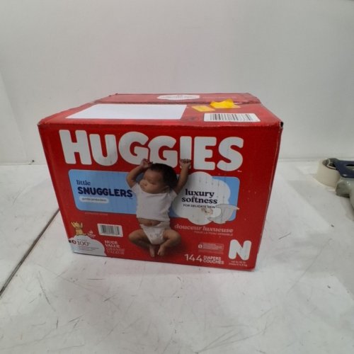 144PK HUGGIES LITTLE SNUGGLERS DIAPERS - SIZE NEWBORN image 2