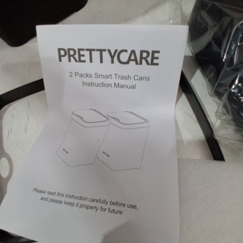 2PK PRETTYCARE SMART TRASH CAN -IPX5 - 3.6 GAL - BLACK (MODEL: GC01) image 6