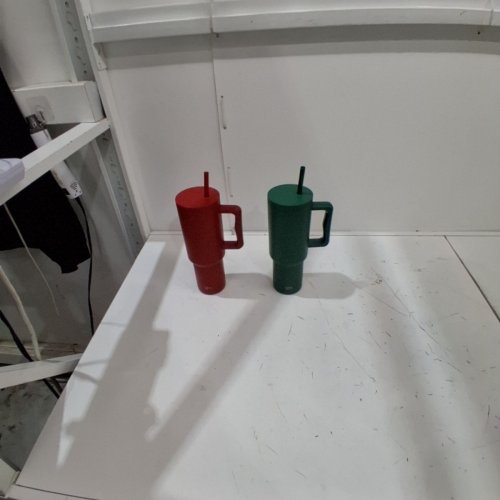 2PK SIMPLE MODERN TREK TUMBLERS WITH STRAWS - 40 OZ - RED/GREEN (MODEL: 1840502) image 2