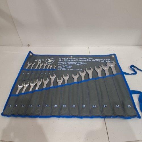 22PC JET METRIC RAISED PANEL COMBINATION WRENCH SET (MODEL: CWS-22M / 700177) image 2