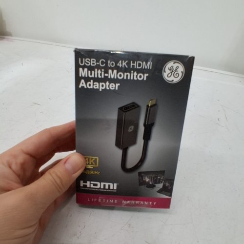 GE USB-C TO HDMI MULTI MONITOR ADAPTER - 4K - BLACK (MODEL:76050) image 3