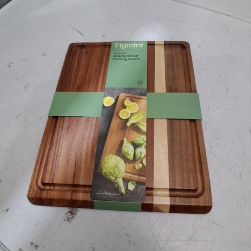 FIGMINT REVERSIBLE ACACIA WOOD CUTTING BOARD - 12" X 15" - BROWN (MODEL: 070-08-0207) image 3