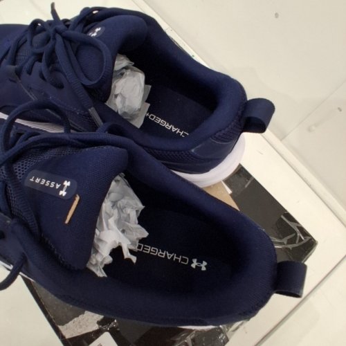 MEN'S UNDER ARMOUR CHARGED+ ASSERT 11 RUNNING SHOES - SIZE 15, 4E EXTRA WIDE - MIDNIGHT NAVY/WHITE (STYLE: 6006725-410) image 4