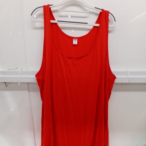 WOMEN'S OLD NAVY RIBBED LONG SUMMER DRESS - XXL - ORANGE image 2