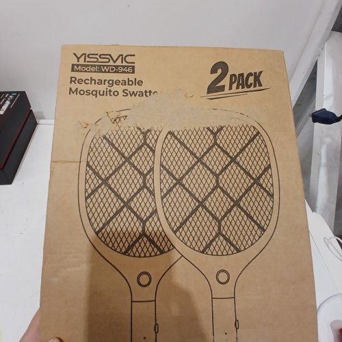 2PK YISSVIC RECHARGEABLE MOSQUITO SWATTERS - BLACK (MODEL: WD-946) image 3