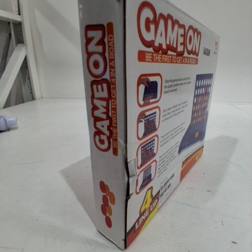 GAME ON FOUR IN A ROW TABLETOP BOARD GAME - BLUE image 4