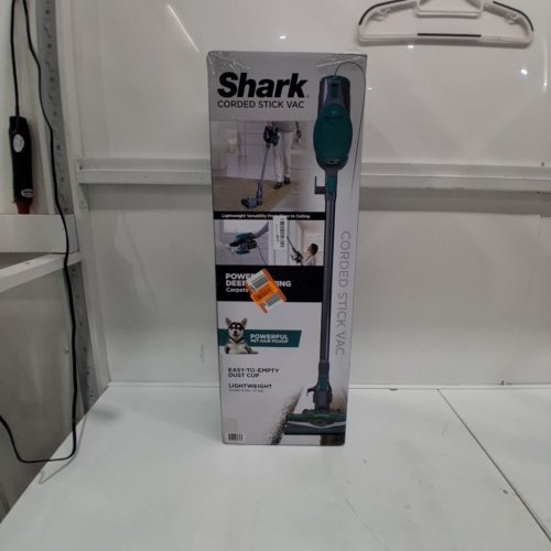 SHARK ULTRA LIGHTWEIGHT CORDED STICK VACUUM WITH EASY EMPTY CANISTER - 120V - GREEN/GREY (MODEL: CS110EMC) image 5